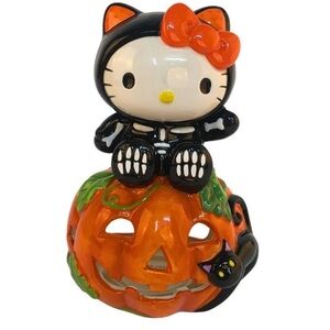 ** NWOB** BLUE  Sky Hello Kitty Skeleton Costume with Pumpkin tea light holder